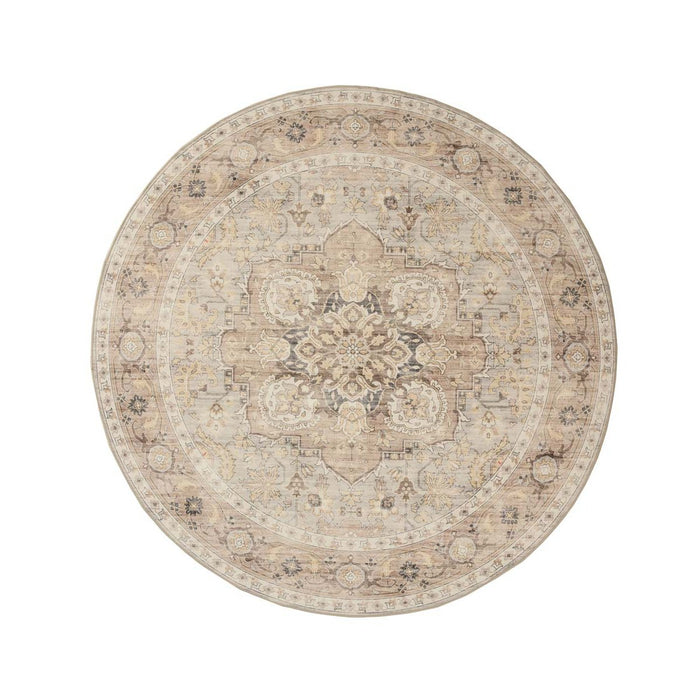 Heritaged Rond Vintage buitenkleed - Valenca Fino lichtgrijs|beige -