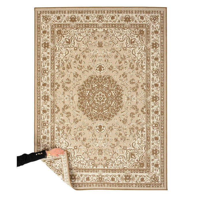 Tapeso Vintage buitenkleed - Flip Agnes lichtbruin - 200x280 cm