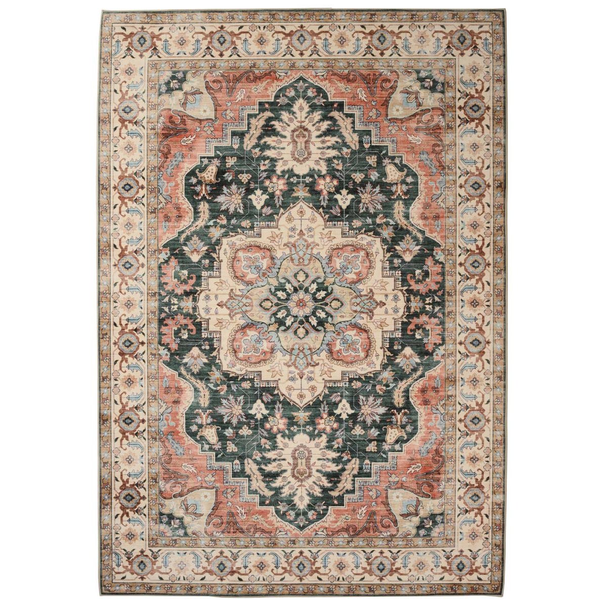 Heritaged Vintage buitenkleed - Valenca Fino groen|rood - 230x330 cm