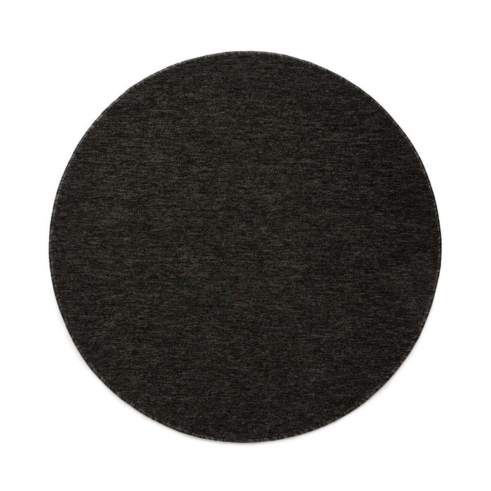 Tapeso Rond vloerkleed Lush - antraciet - 100 cm