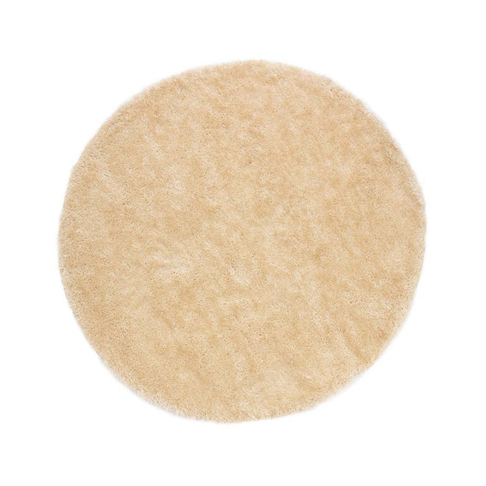 Tapeso Rond hoogpolig vloerkleed velvet - Posh champagne - 280 cm
