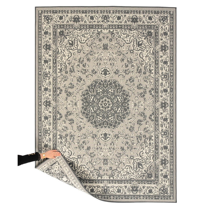 Tapeso Vintage buitenkleed - Flip Agnes grijs - 160x220 cm