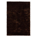 Tapeso Hoogpolig vloerkleed velvet - Posh donkerbruin - 240x340 cm