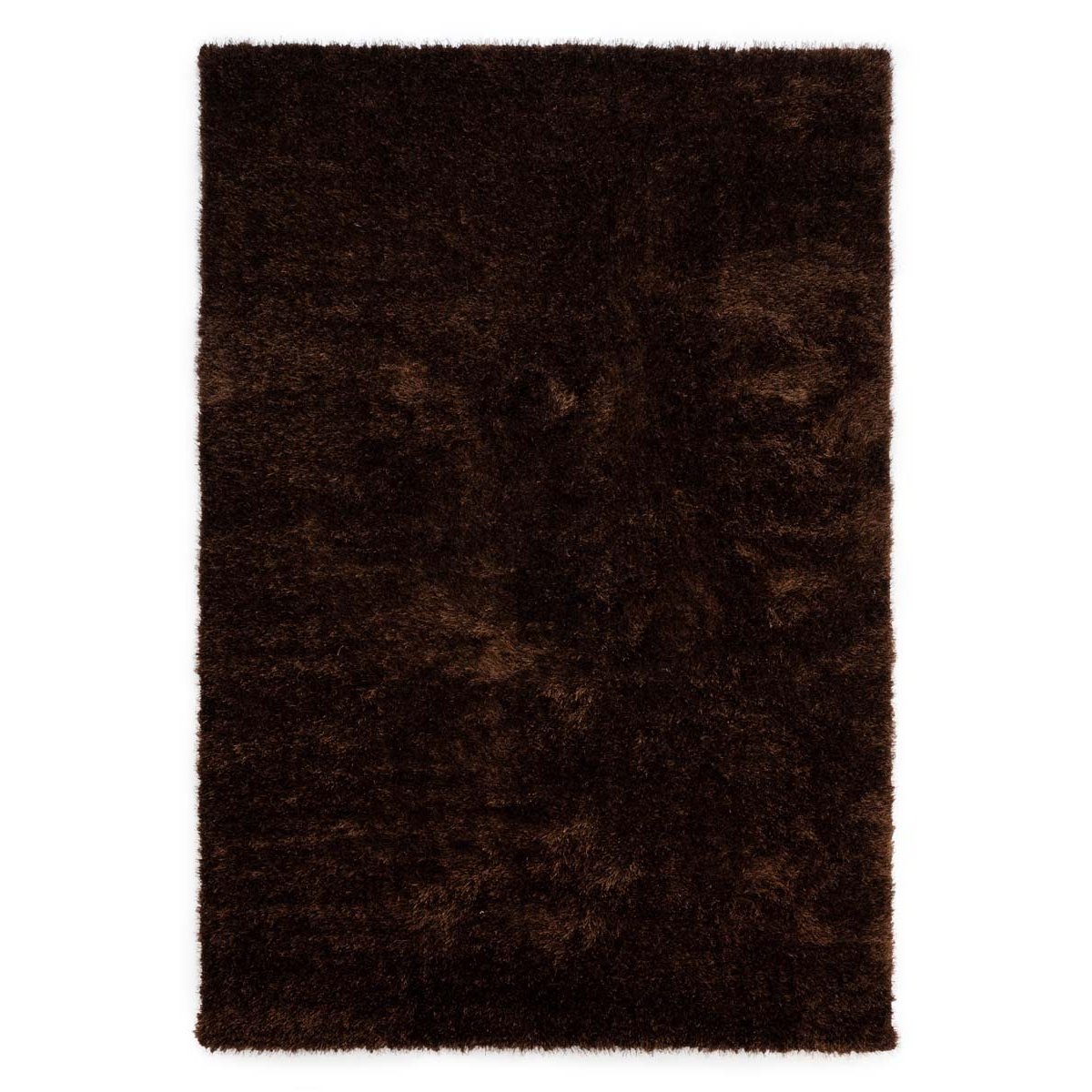 Tapeso Hoogpolig vloerkleed velvet - Posh donkerbruin - 240x340 cm