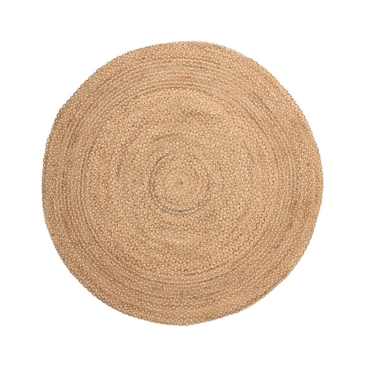 Boho&me Jute vloerkleed rond - Braided - naturel - 200 cm