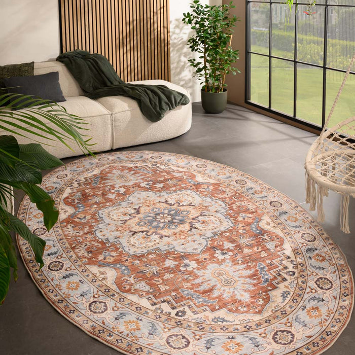 Heritaged Buitenkleed ovaal Vintage - Valenca Fino terracotta -