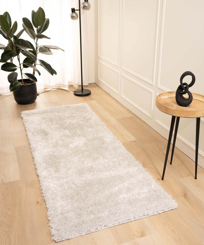 Tapeso Hoogpolige loper velvet - Posh lichtzilver - 80x200 cm