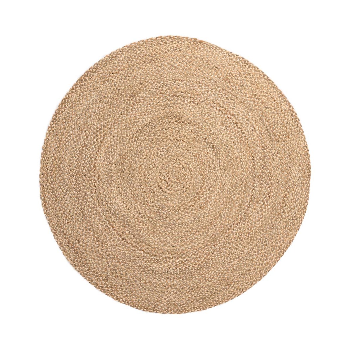 Boho&me Jute vloerkleed rond - Braided - naturel|multi - 120 cm