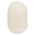 Tapeso Ovaal hoogpolig vloerkleed velvet - Posh wit - 150x240 cm
