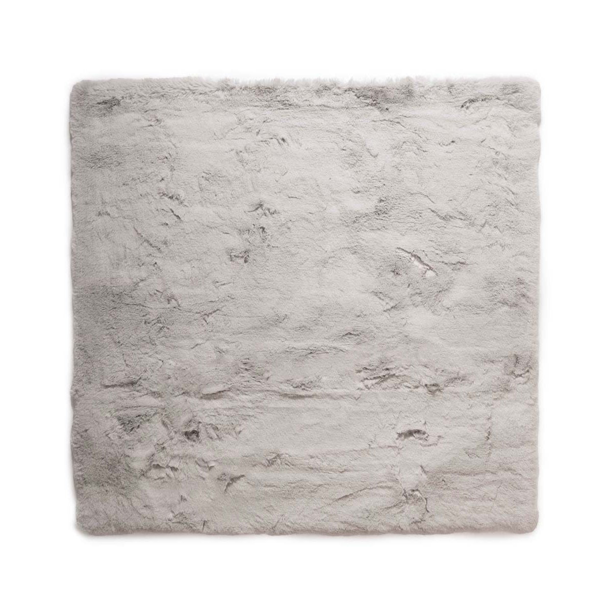 Tapeso Fluffy vloerkleed vierkant - Comfy Deluxe lichtgrijs - 130x130