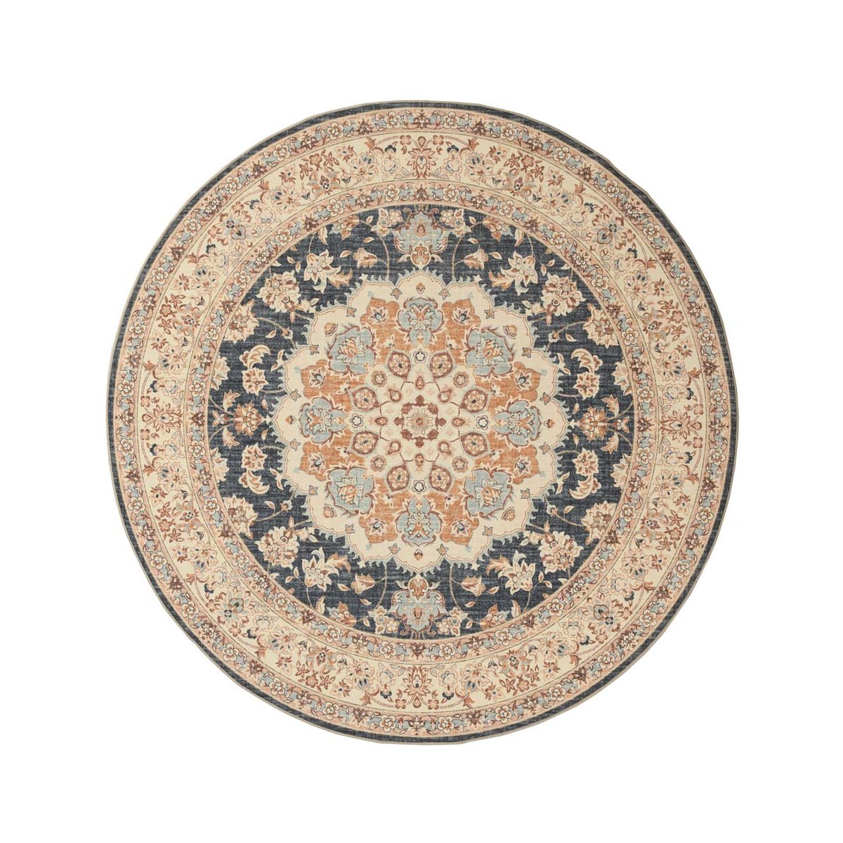 Heritaged Rond Vintage buitenkleed - Valenca Nova goud|blauw - 230 cm
