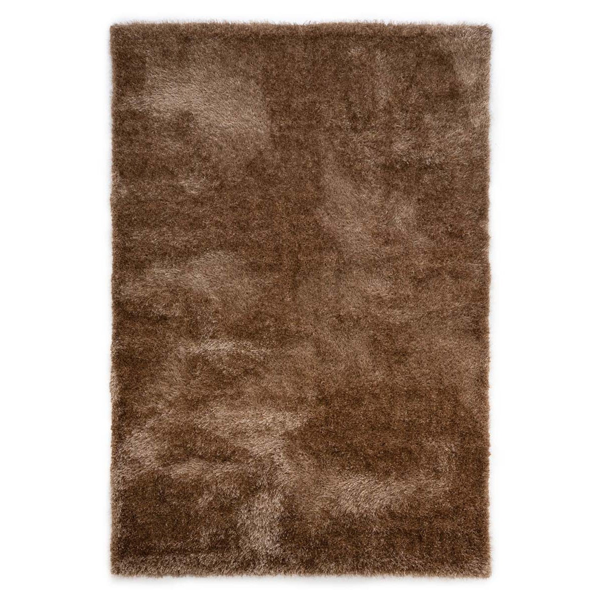 Tapeso Hoogpolig vloerkleed velvet - Posh bruin - 120x180 cm