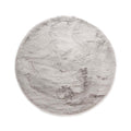 Tapeso Fluffy vloerkleed rond - Comfy Deluxe lichtgrijs - 100 cm rond