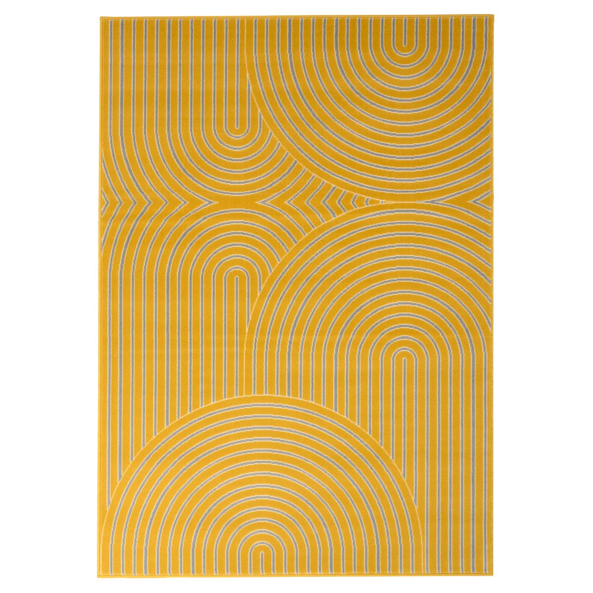 Tapeso Japandi vloerkleed - Ease Akira okergeel - 190x280 cm