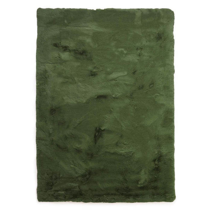 Tapeso Fluffy vloerkleed - Comfy Deluxe olijfgroen - 140x200 cm