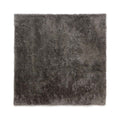 Tapeso Vierkant hoogpolig vloerkleed velvet - Posh grijs - 120x120 cm