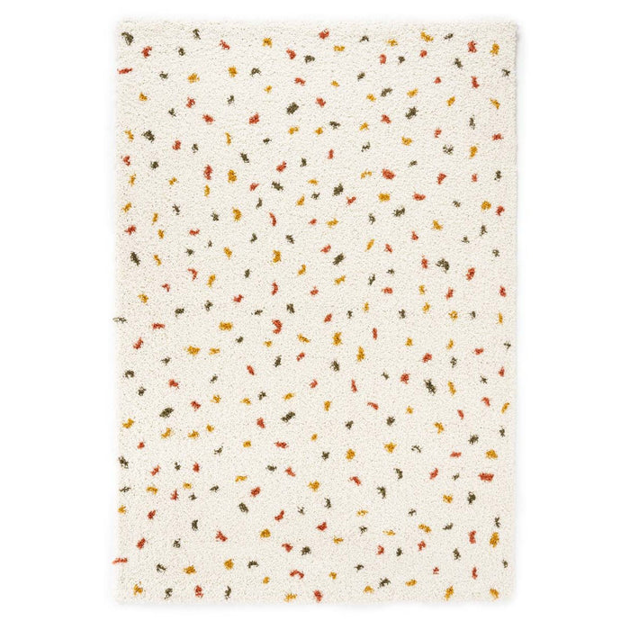 Boho&me Hoogpolig vloerkleed stippen Artisan - wit|multi - 280x380 cm