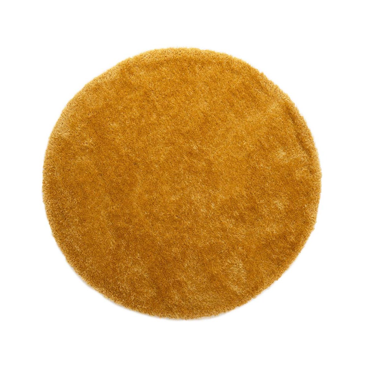 Tapeso Rond hoogpolig vloerkleed velvet - Posh goud - 280 cm