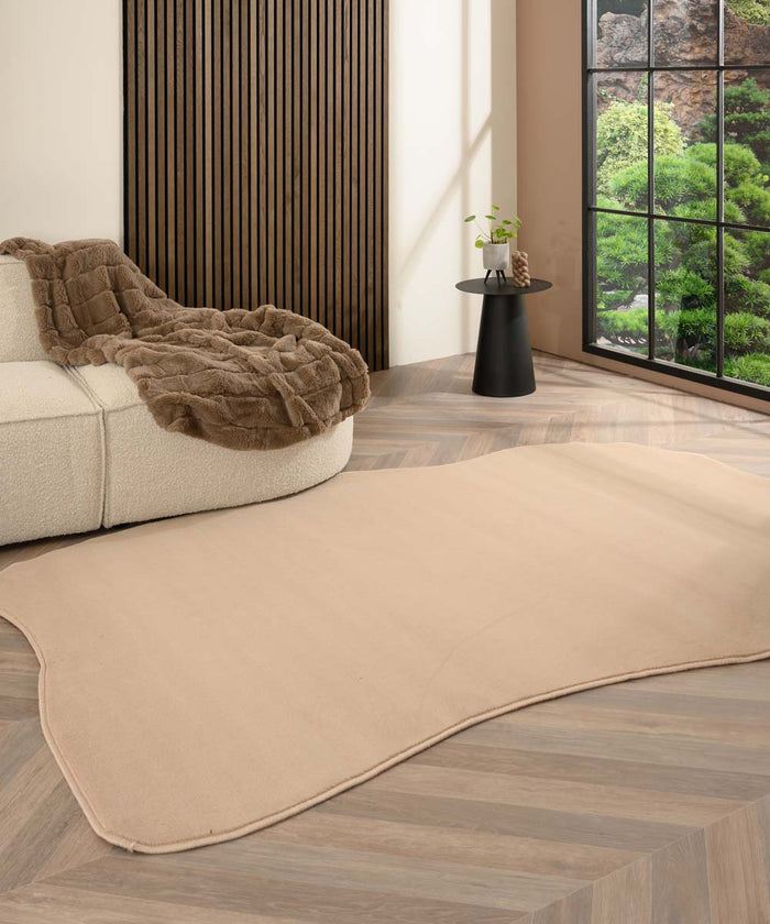 Tapeso Organisch vloerkleed - Ease Flow beige - 160x230 cm