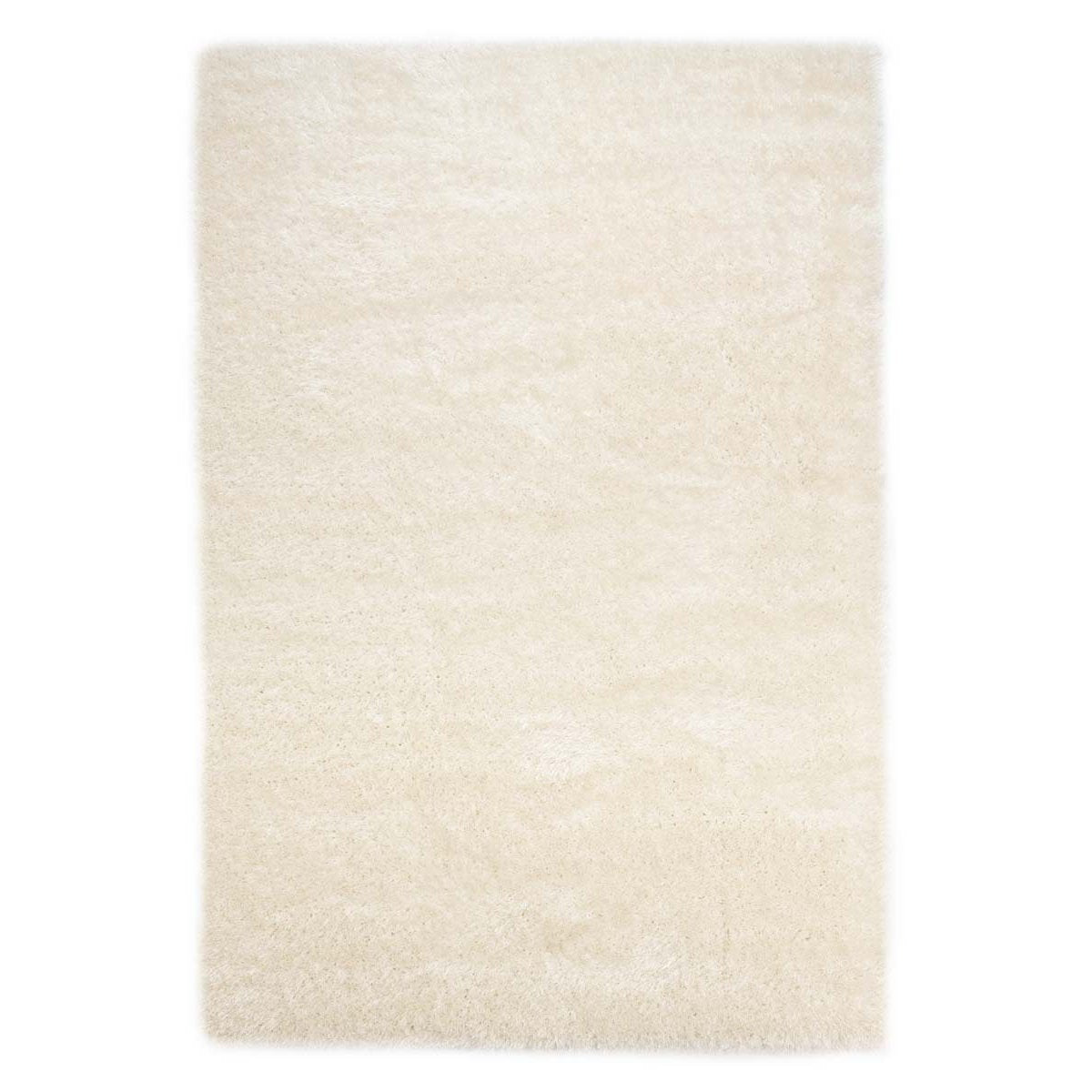 Tapeso Hoogpolig vloerkleed velvet - Posh wit - 280x380 cm