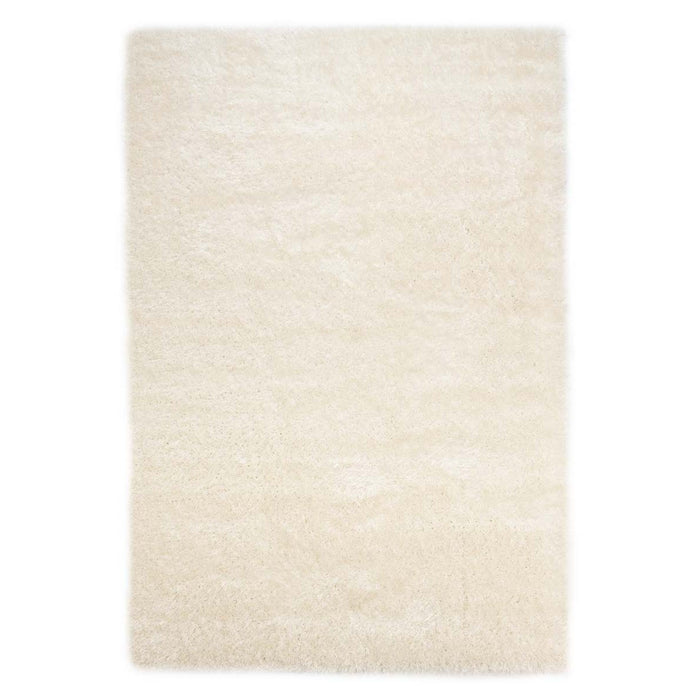 Tapeso Hoogpolig vloerkleed velvet - Posh wit - 120x180 cm