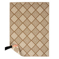 Tapeso Buitenkleed ruit - Flip Gem lichtbruin - 160x220 cm