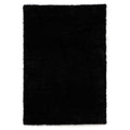 Tapeso Hoogpolig vloerkleed velvet - Posh zwart - 240x340 cm