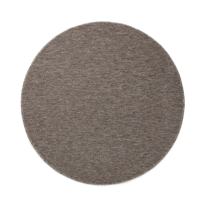 Tapeso Rond vloerkleed Lush - taupe|lichtgrijs - 100 cm