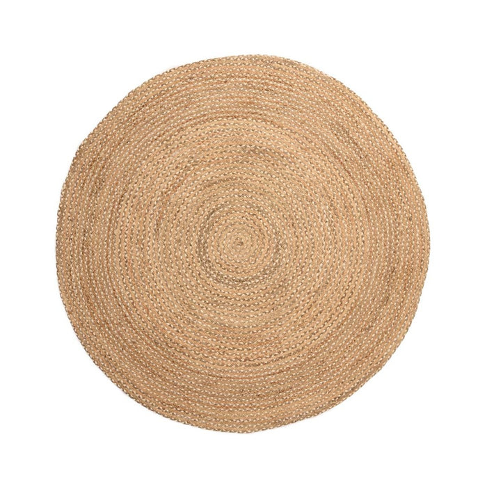 Boho&me Jute vloerkleed rond - Braided - naturel - 120 cm