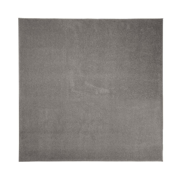 Tapeso Vierkant vloerkleed Fine - lichtgrijs - 100x100 cm