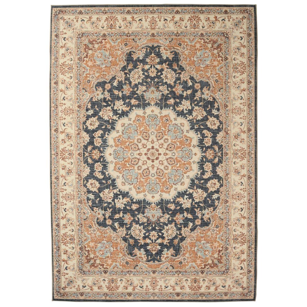 Heritaged Vintage buitenkleed - Valenca Nova goud|blauw - 120x160 cm