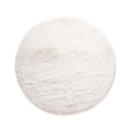 Tapeso Fluffy vloerkleed rond - Comfy Deluxe wit - 160 cm