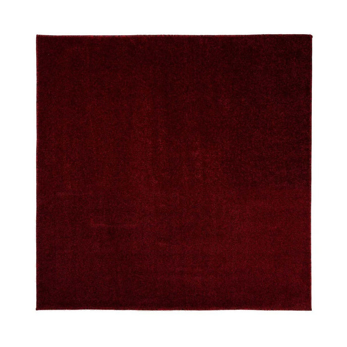 Tapeso Vierkant vloerkleed Fine - rood - 100x100 cm