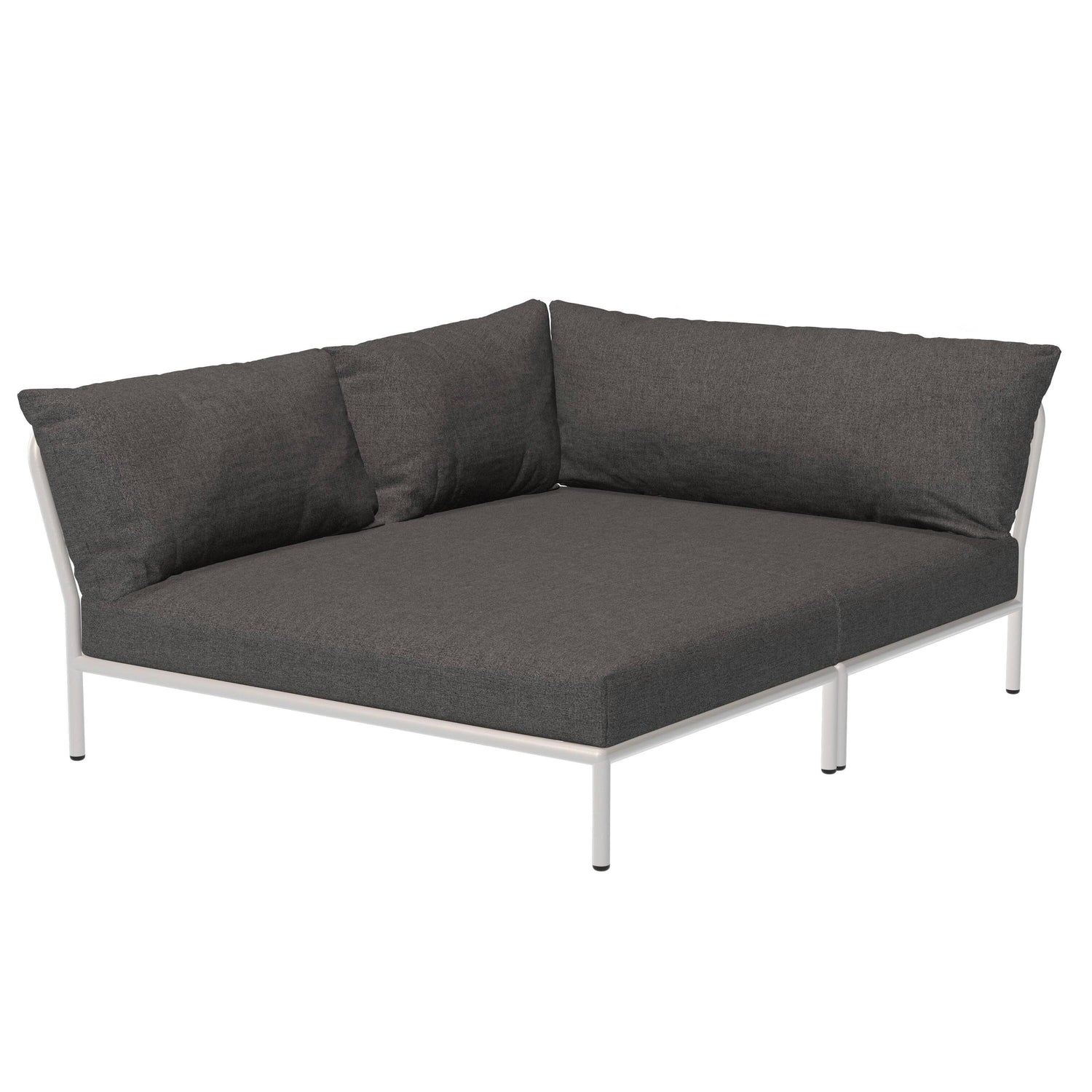 Houe Level2 Cozy Corner loungebank links frame wit stof Darkgrey basic