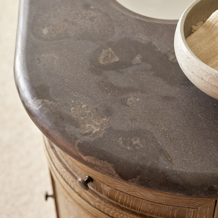 Tikamoon - Eiken meubel met dubbele wastafel 180 cm Louise