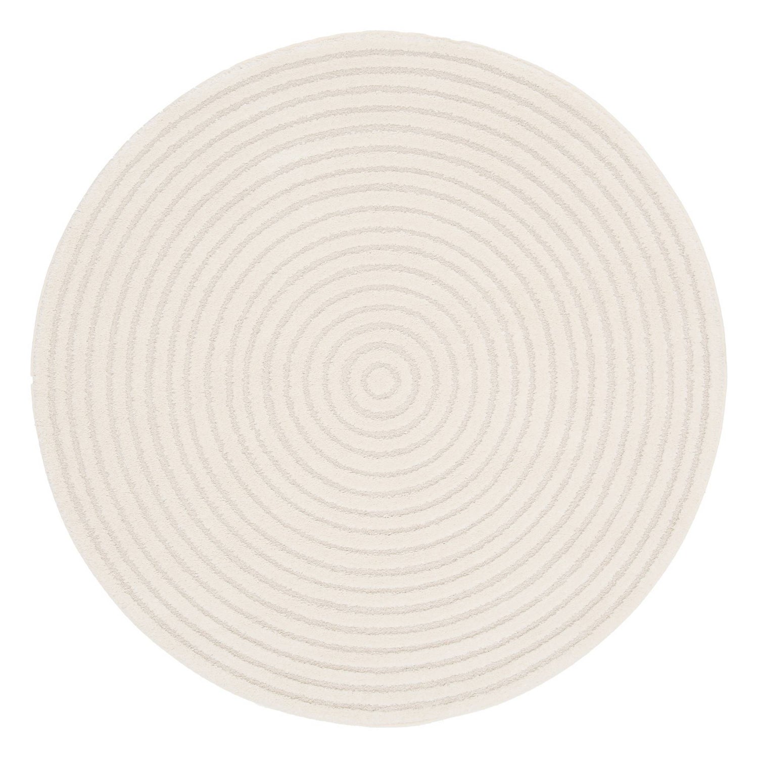 sweeek - Interieurtapijt met cirkelpatroon in crèmekleur