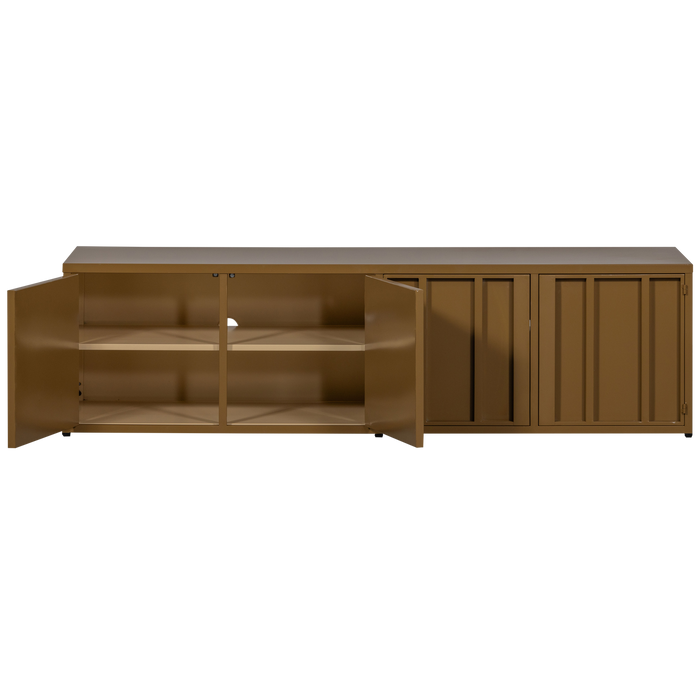 WOOOD Level Tv-Meubel - Metaal - Honinggeel - 44x160x44