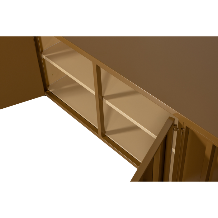 WOOOD Level Tv-Meubel - Metaal - Honinggeel - 44x160x44