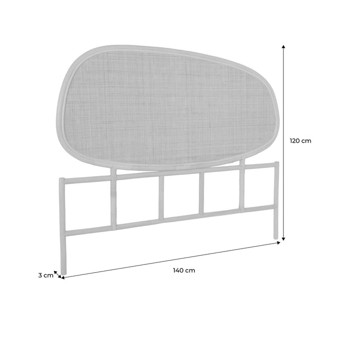 sweeek - Organisch hoofdbord in donker rotan