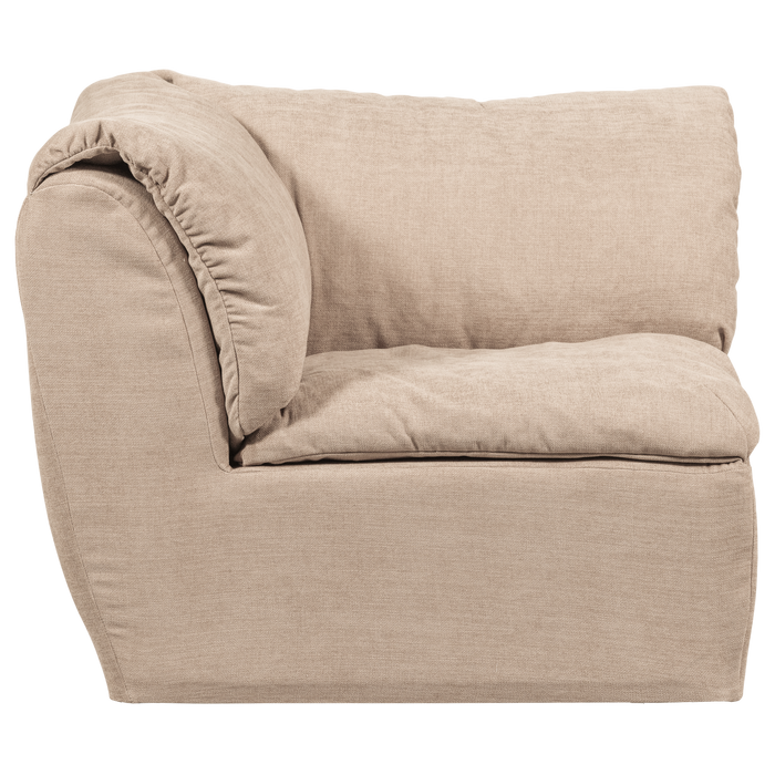WOOOD Baggy Hoekelement - Geweven Chenille - Zand - 81x96x96