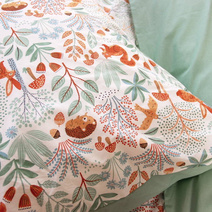 sweeek - Omkeerbare beddengoedset, 2-persoons met herfstthema 140 x