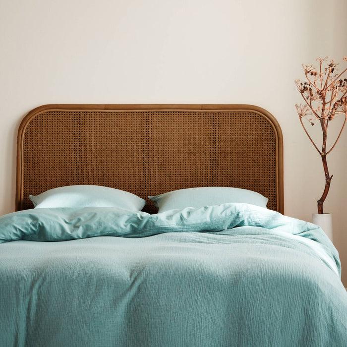 sweeek - Donker rotan en rieten hoofdeinde