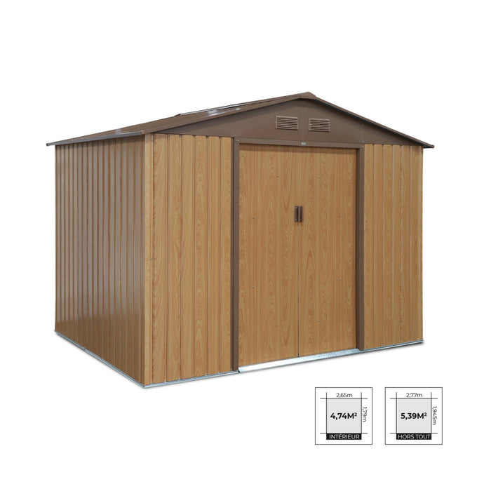 sweeek - Metaal tuinberging 5,29m² met verankeringsset