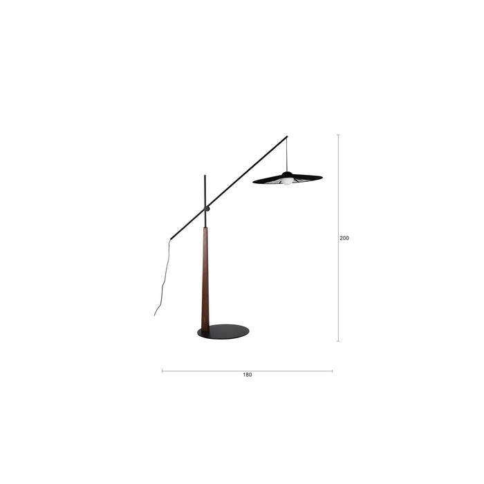 Zuiver Belle Vloerlamp| Staande lamp Zwart