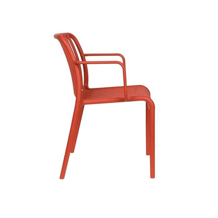 Housecraft Living Mante Tuinstoelen Terra| Rood - Set van 4