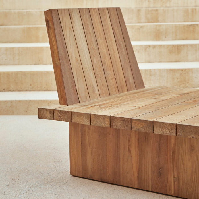 Tikamoon - Tuinfauteuil van gerecycled teakhout Joaquin, 1-zit