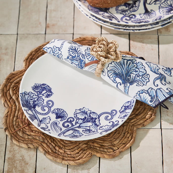 Riviera Maison Dinerbord Blauw, Wit - Amalfi Bord   - Porselein