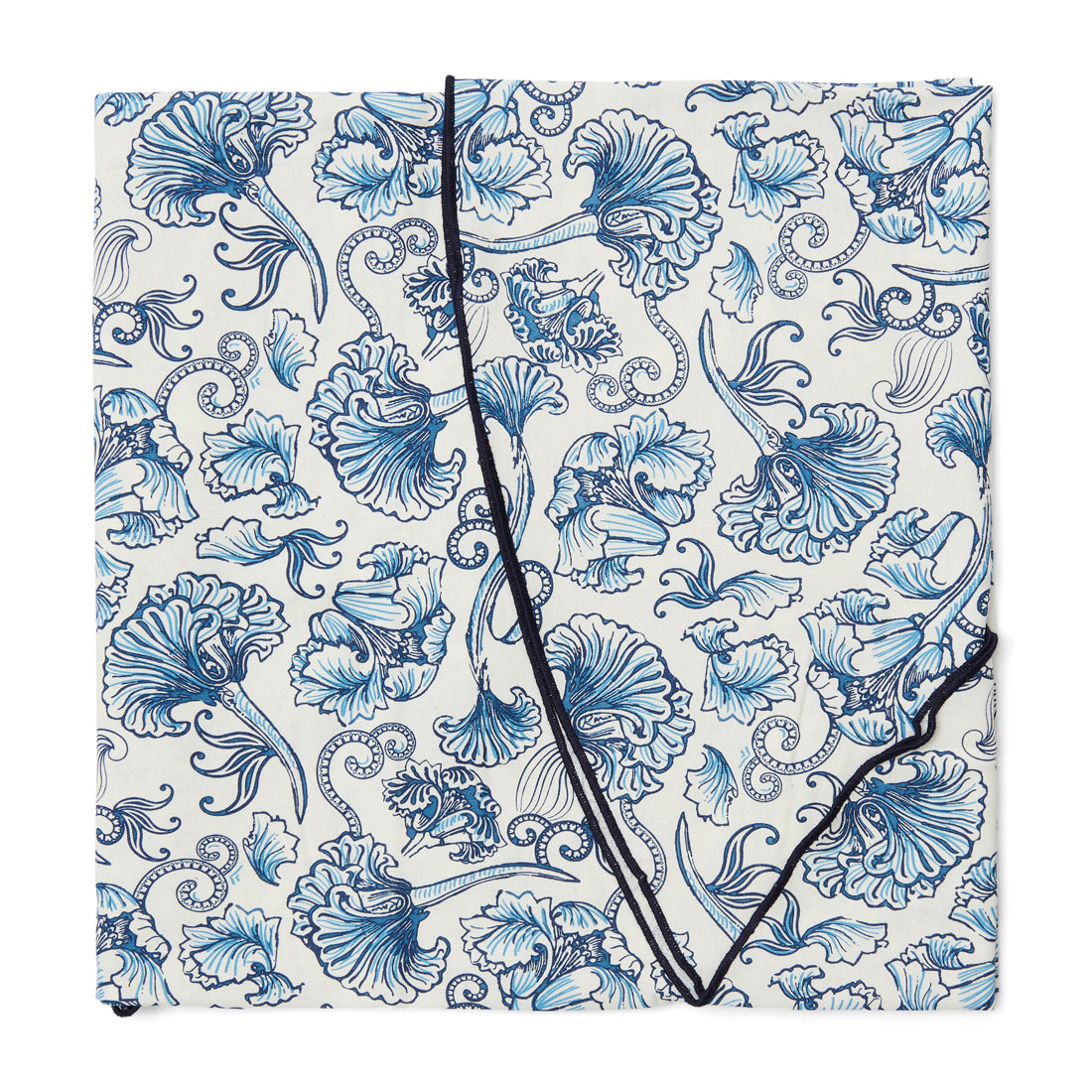 Riviera Maison Tafelkleed Blauw, Wit - Floral Island Rond kleed tafel