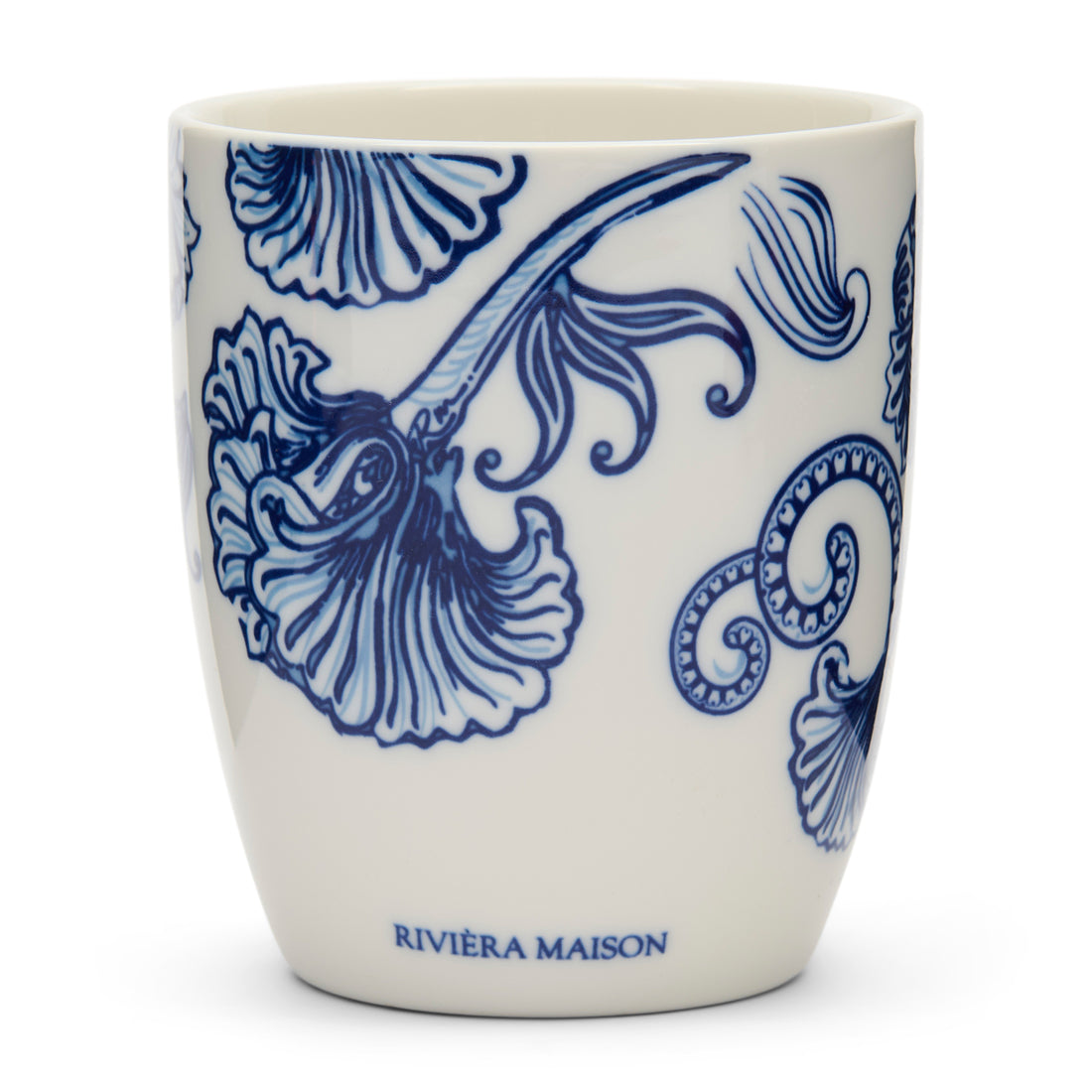 Riviera Maison Mok Blauw, Wit - Amalfi Theemok, koffiemok - Porselein