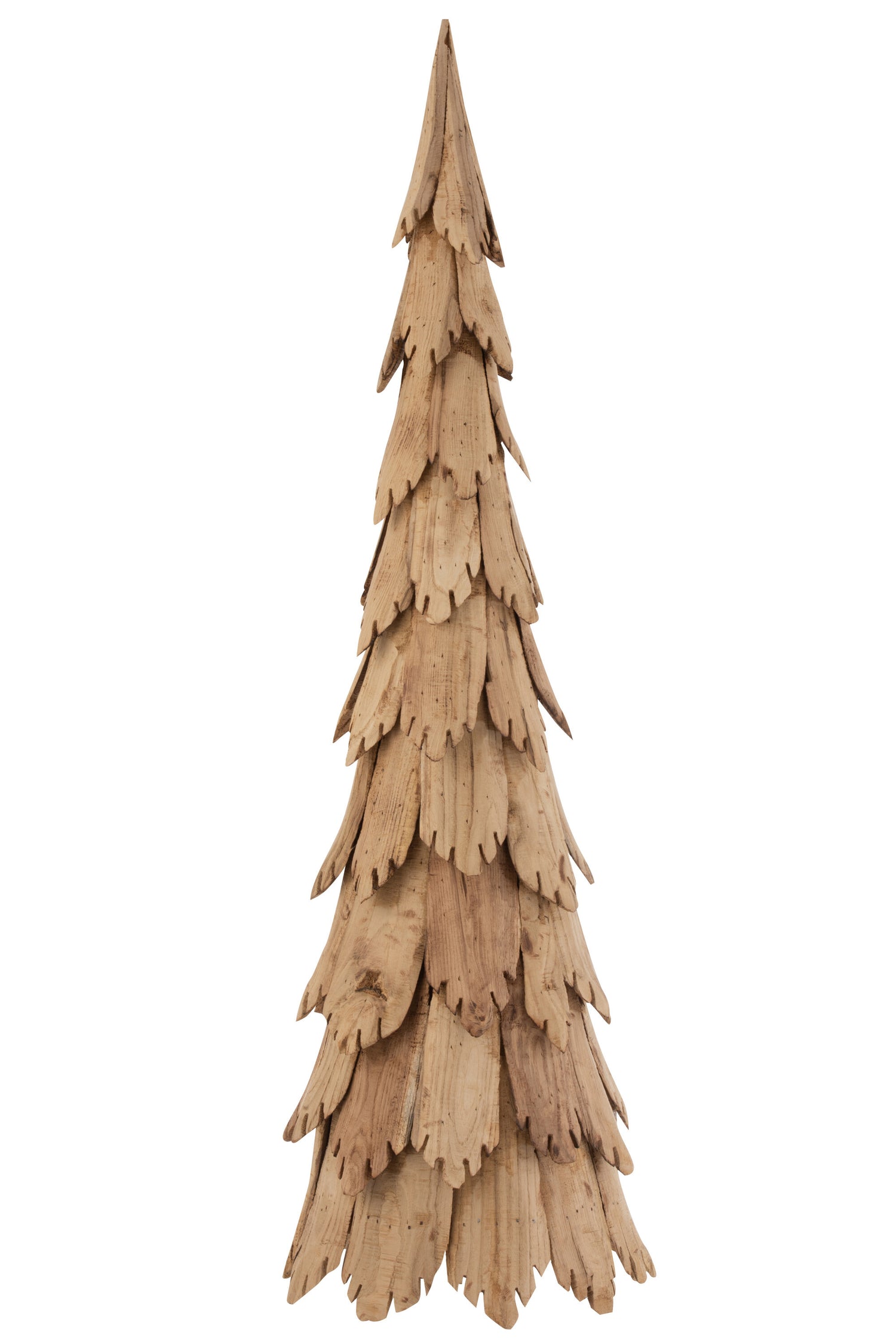 J-Line decoratie Kerstboom Stukken - hout - naturel - large
